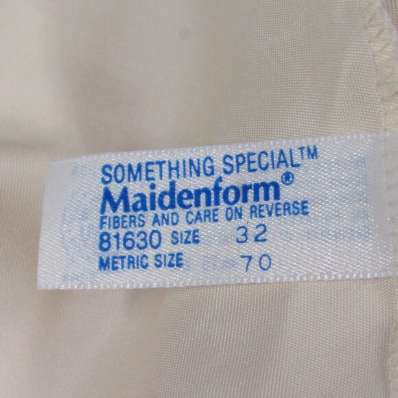 Vintage 80s Maidenform Something Special Ivory Satin & Lace Cami Tank Top 32 💰 - Picture 6 of 6